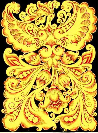 Жар-птица - роспись, панно, декор, хохлома - оригинал