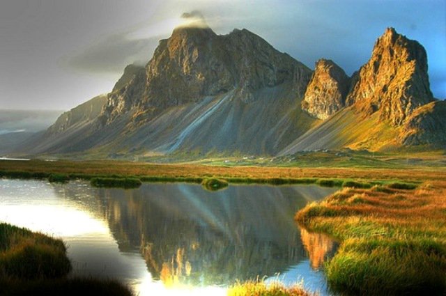 горы - пейзаж, вода, горы, природа, озеро - оригинал