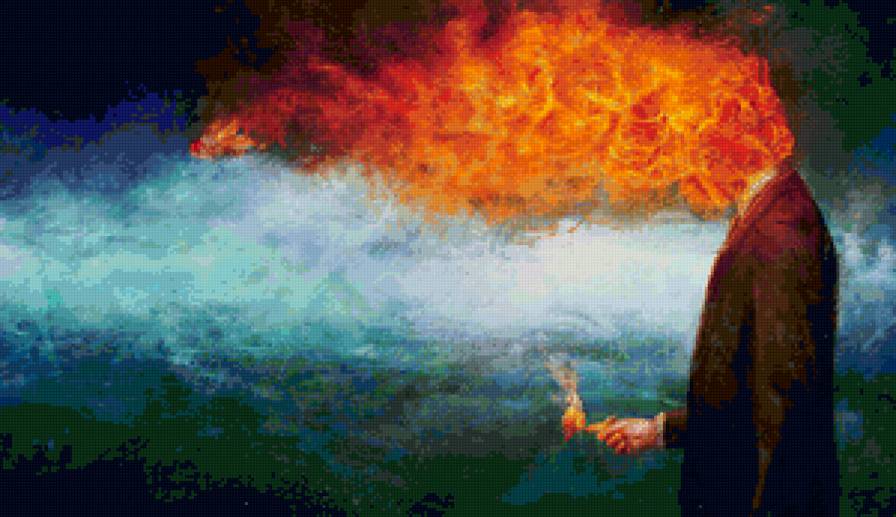 fire - огонь, человек - предпросмотр