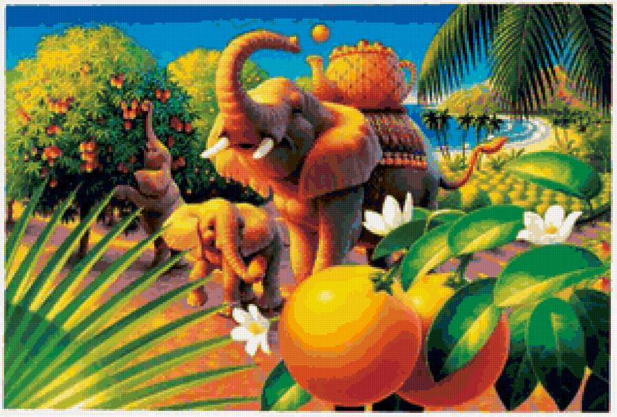 слоны - апельсины, слоны - предпросмотр