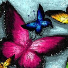 Оригинал схемы вышивки «бабочки» (№113802)