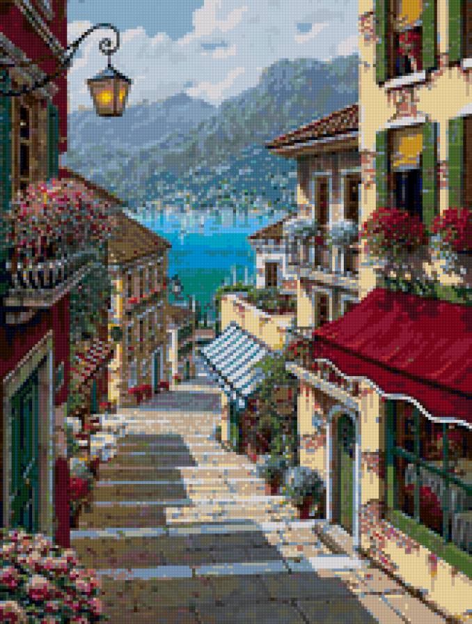 дорога к морю - море, город - предпросмотр