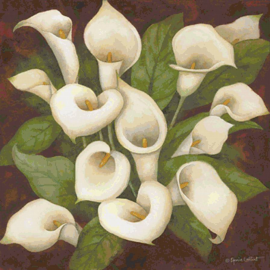 Цветочный декор - цветы, декор, живопись - предпросмотр