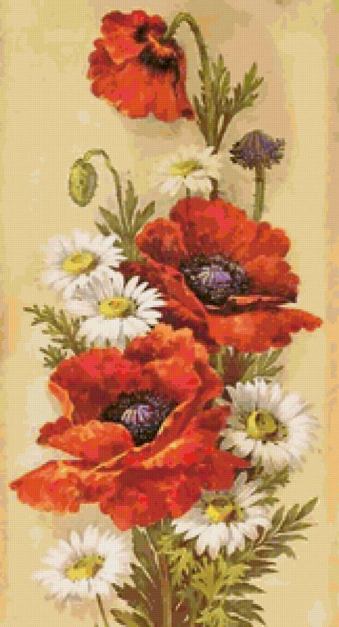 Цветочный декор - цветы, декор, живопись - предпросмотр