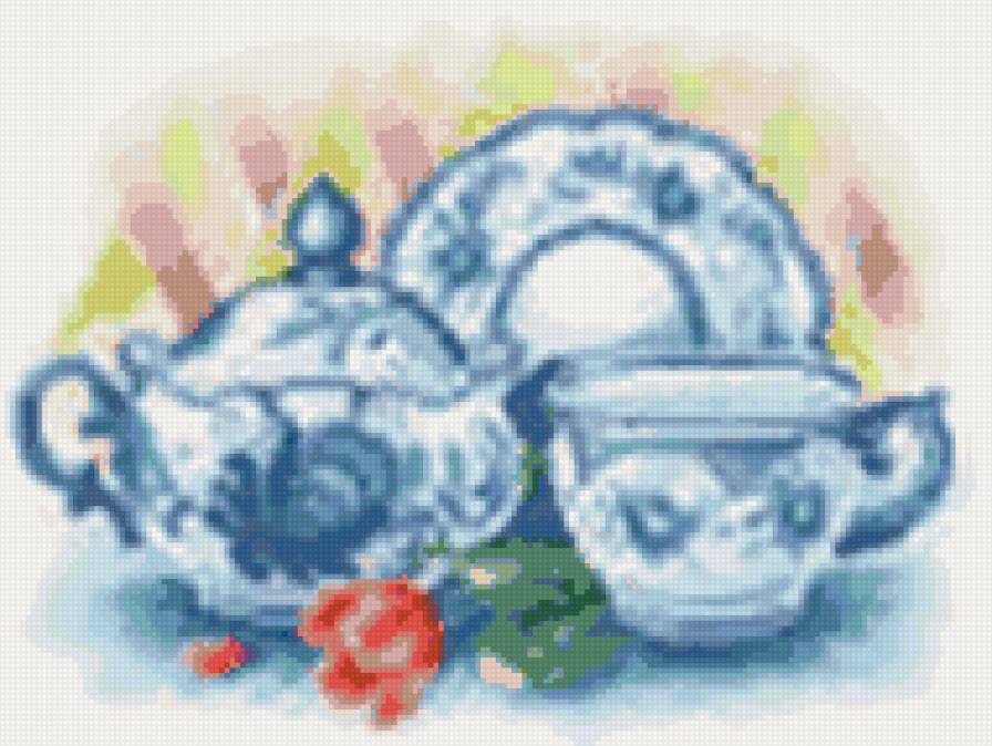 гжель - гжель, кухня, натюрморт - предпросмотр