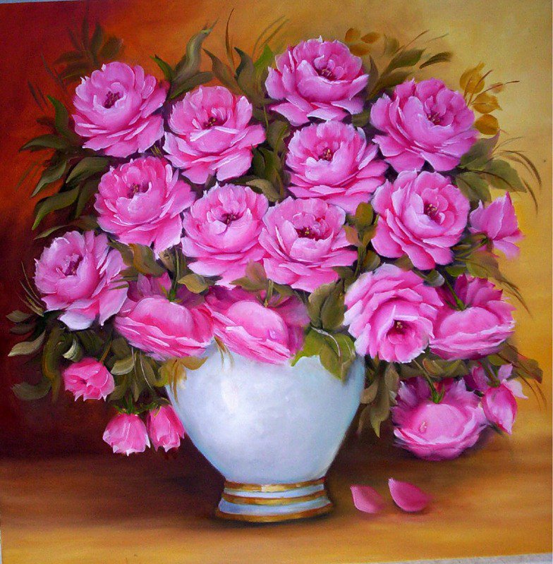 розовый букет - букет, цветы - оригинал