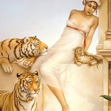 Схема вышивки «Девушка»