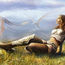 Схема вышивки «Девушка»