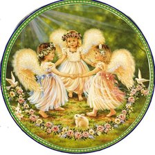 Оригинал схемы вышивки «ангелочки» (№114273)