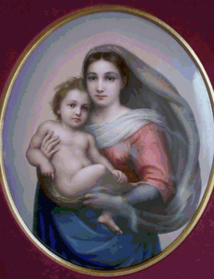 мадонна с младенцем - картина, женский образ, рафаэль, материнство, живопись - предпросмотр