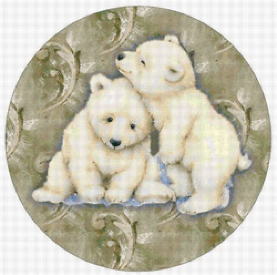 белые медвежата - медведи, животные - предпросмотр