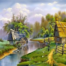 Схема вышивки «Пейзаж»