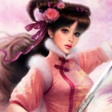 Схема вышивки «Девушка»