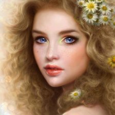 Схема вышивки «Девушка»