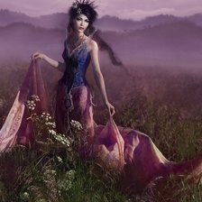 Схема вышивки «Девушка»