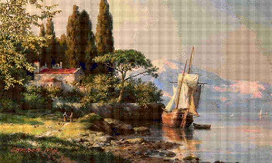 Пейзаж - природа, корабли - предпросмотр