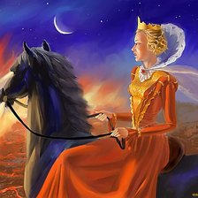 Схема вышивки «Девушка»