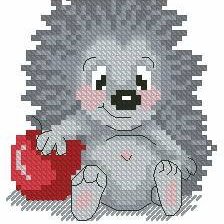 Схема вышивки «Ёжик»