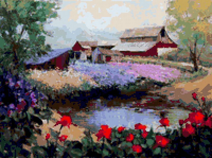 деревенский пейзаж - предпросмотр