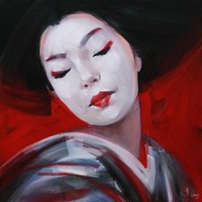 Схема вышивки «портрет женщины»