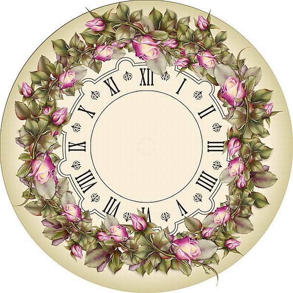 часы - часы, цветы - оригинал