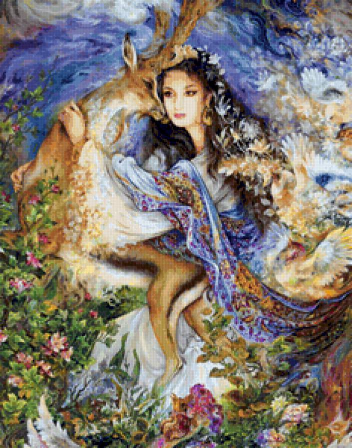 23214 - птица, арабские искусства, природа, фентези, фентази, женщины - предпросмотр