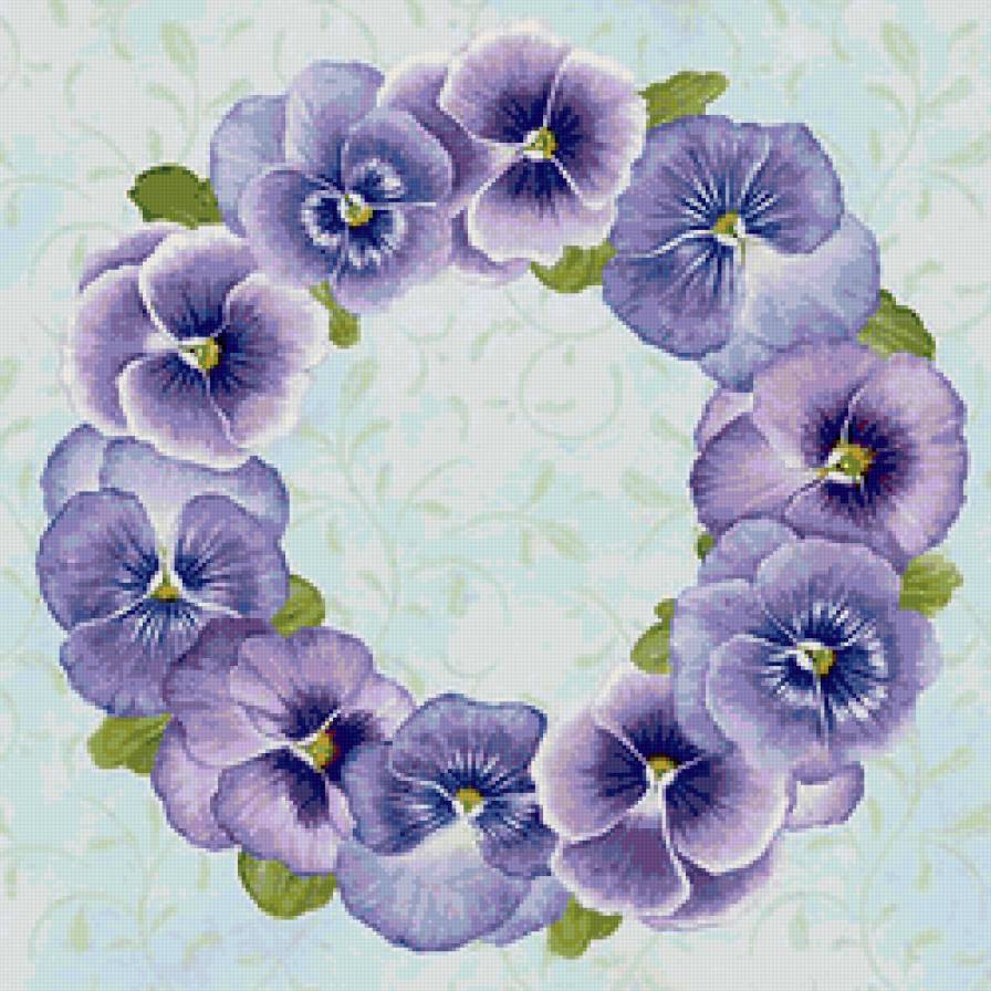 венок из фиалок - венок, цветы - предпросмотр