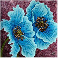 мак - цветы, подушка - оригинал