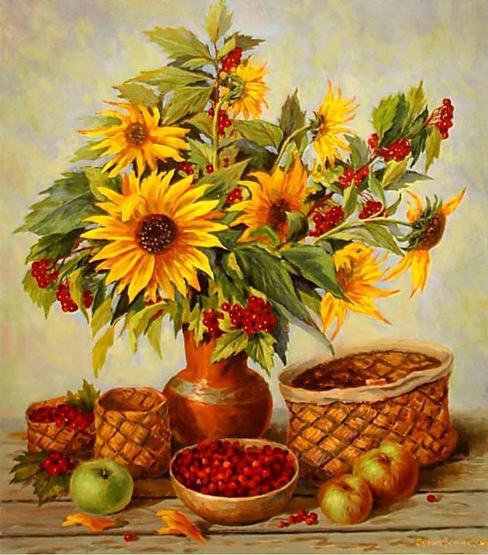 натюрморт - осень, букет - оригинал