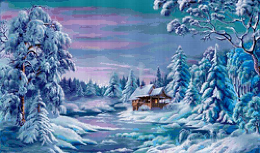 Пейзаж - природа, зима - предпросмотр