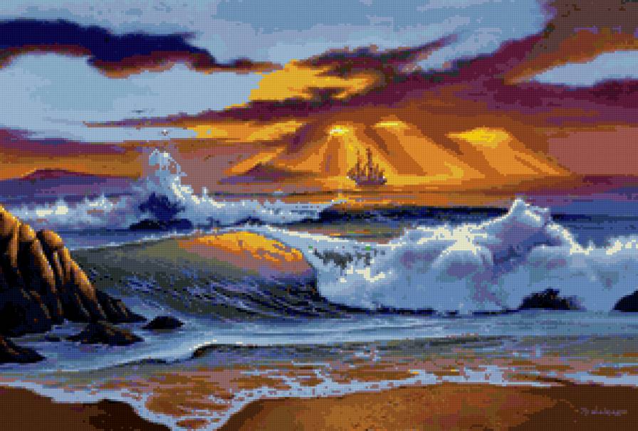 море - море закат - предпросмотр