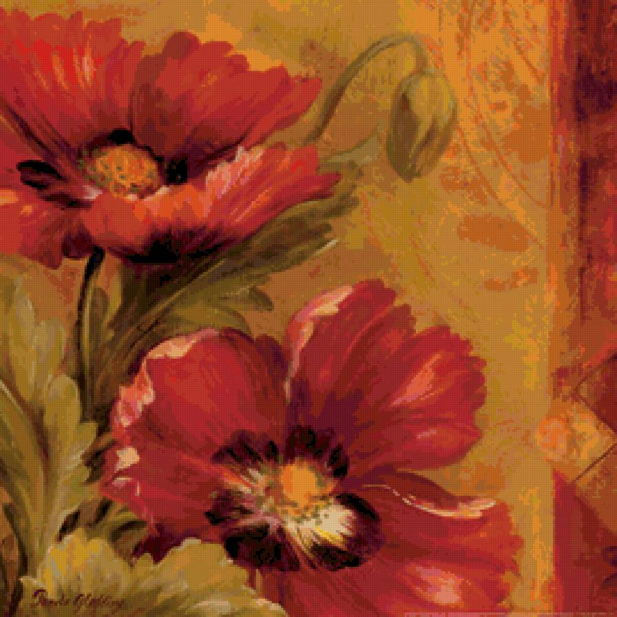 Цветочный декор - живопись, цветы, декор - предпросмотр