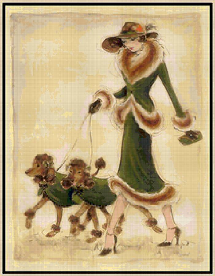 Ретро-гламур - карен дюпре, живопись - предпросмотр