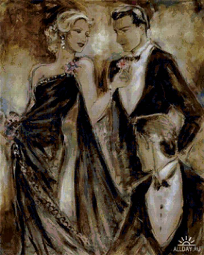 Ретро-гламур - живопись, карен дюпре - предпросмотр