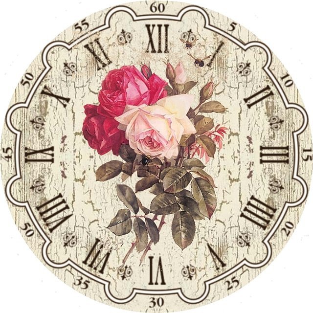 букет роз - цветы, часы - оригинал