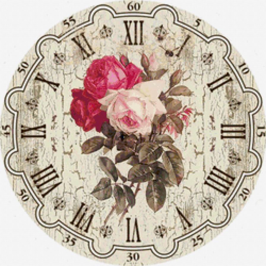 букет роз - часы, цветы - предпросмотр