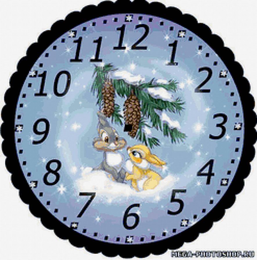 новогоднее - зима, часы, детям, животные, новогоднее - предпросмотр