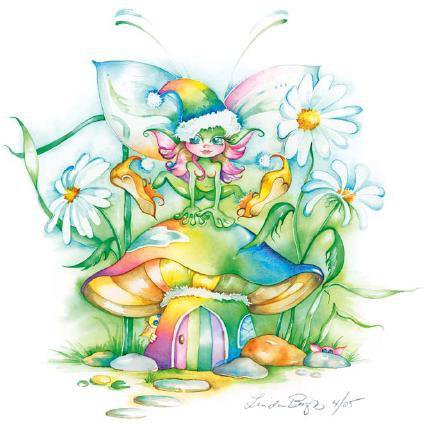 Феечка - пейзаж, фэнтези, живопись - оригинал