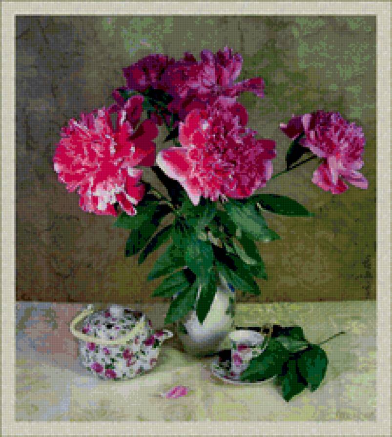 пионы - букет, пионы, цветы - предпросмотр