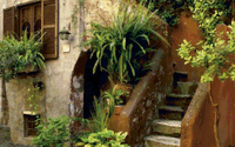 Рим - пейзаж, италия, дворик - предпросмотр