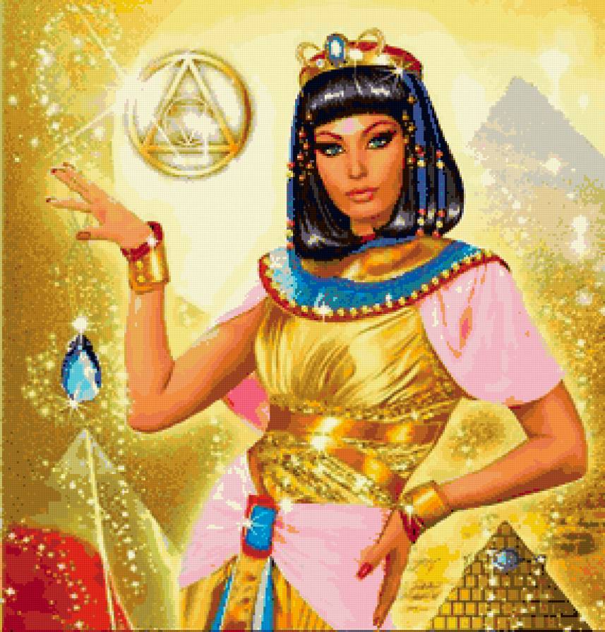 картина - женщина, девушки, красота, царица, образ, девушка, египет - предпросмотр