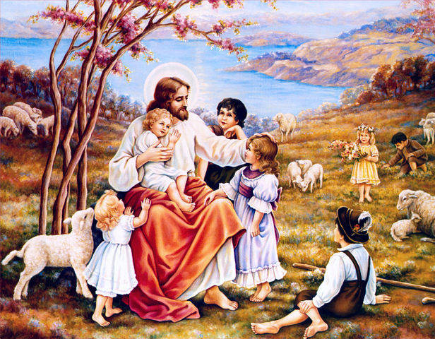 Иисус и дети - бог, дети, религия, вера, иисус - оригинал