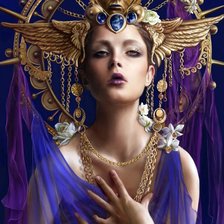 Схема вышивки «Девушка»