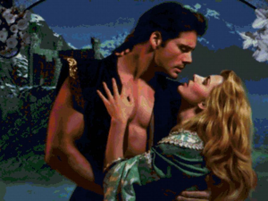 Любовь пирата (больше 120 цв) - пара, иллюстрация, картина, любовь, красота - предпросмотр