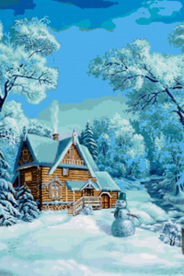 снеговик - природа, зима - предпросмотр