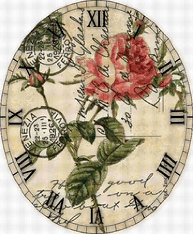 роза - цветок, часы, письмо, почта - предпросмотр