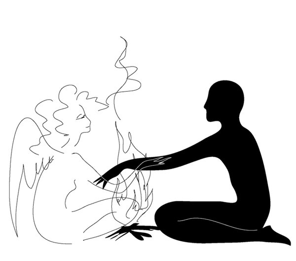 ОГОНЬ МЕЧТЫ. - монохром.фантазия - оригинал