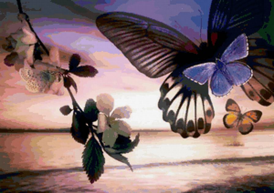 №117256 - бабочки - предпросмотр