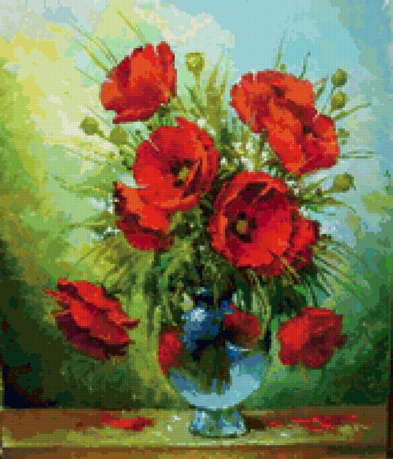 маки - цветы, букет - предпросмотр
