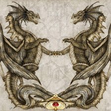 Оригинал схемы вышивки «Драконы - символ» (№117882)